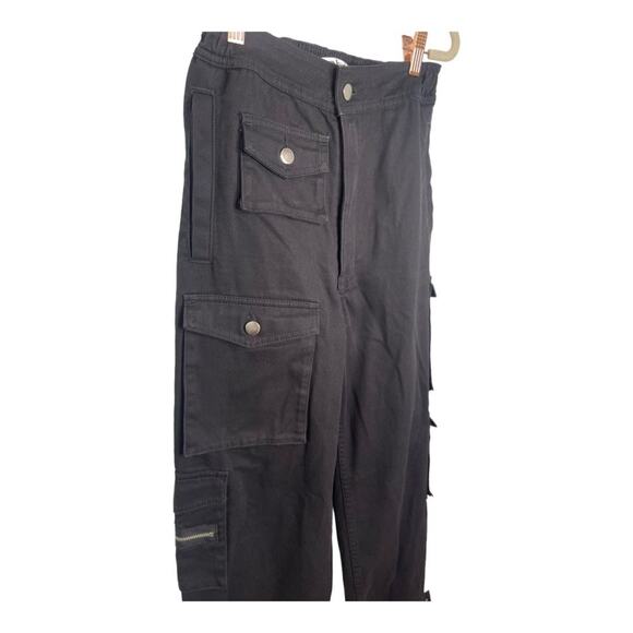 EB Denim Cargo Pants High Rise 100% Cotton Utility Y2K Goth Streetwear Baggy XS - Picture 8 of 16